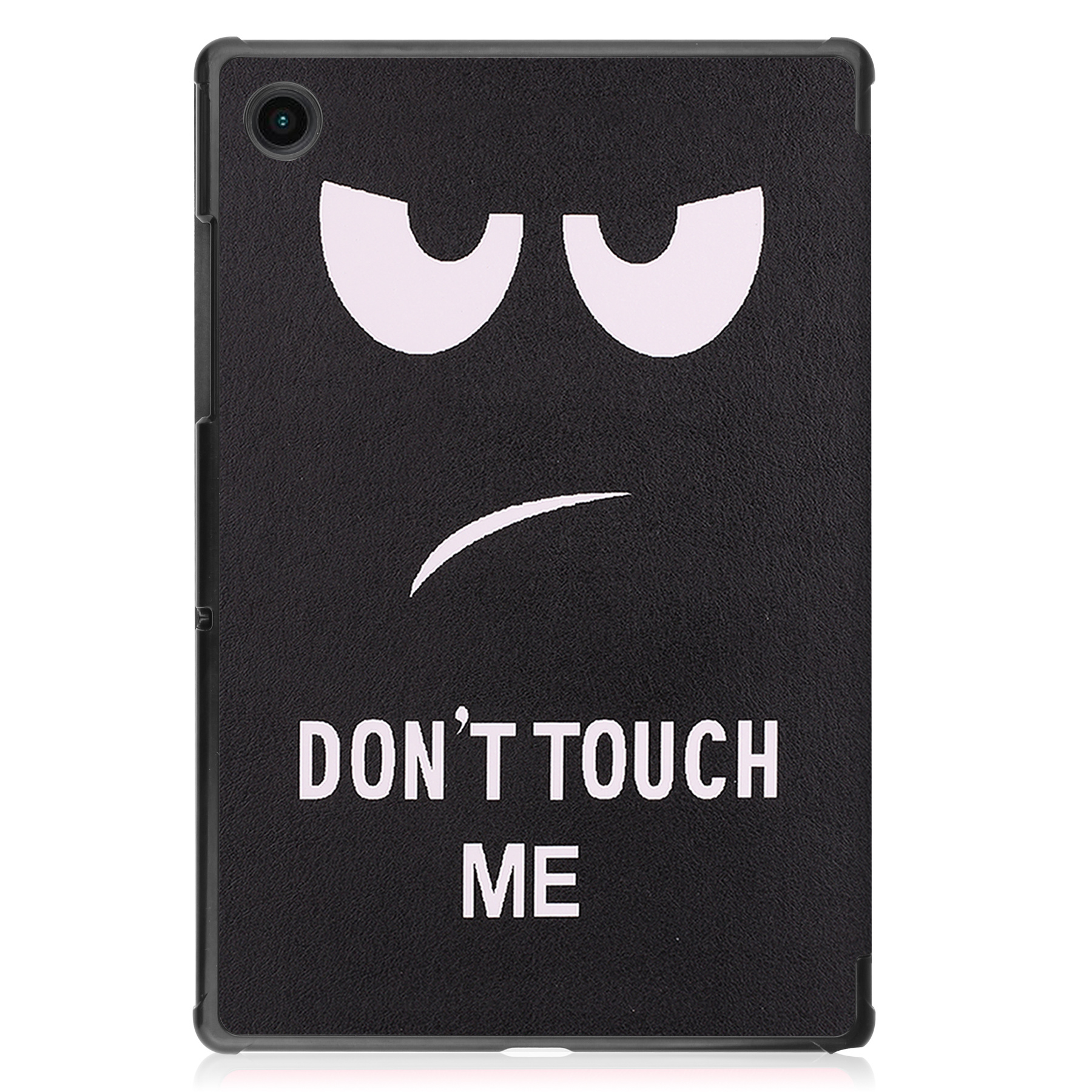 Nomfy Hoes Geschikt voor Samsung Galaxy Tab A8 Hoes Tri-fold Tablet Hoesje Case Met Screenprotector - Hoesje Geschikt voor Samsung Tab A8 Hoesje Hardcover Bookcase - Don't Touch Me