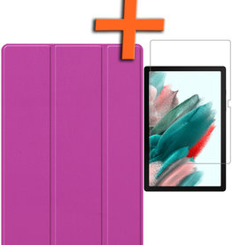 Nomfy Nomfy Samsung Galaxy Tab A8 2022 Hoes Met Screenprotector - Paars