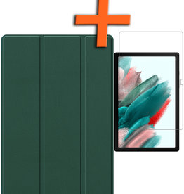 Nomfy Nomfy Samsung Galaxy Tab A8 2022 Hoes Met Screenprotector - Donkergroen