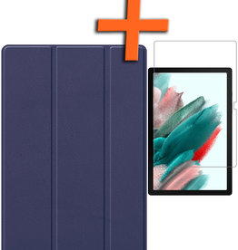 Nomfy Nomfy Samsung Galaxy Tab A8 2022 Hoes Met Screenprotector - Donkerblauw