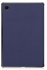 Nomfy Hoes Geschikt voor Samsung Galaxy Tab A8 Hoes Tri-fold Tablet Hoesje Case Met Screenprotector - Hoesje Geschikt voor Samsung Tab A8 Hoesje Hardcover Bookcase - Donkerblauw