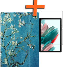 Nomfy Nomfy Samsung Galaxy Tab A8 2022 Hoes Met Screenprotector - Witte Bloesem