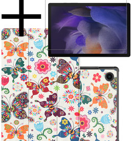 NoXx NoXx Samsung Galaxy Tab A8 2022 Hoes Met Screenprotector - Vlinders