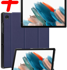 BASEY. BASEY. Samsung Galaxy Tab A8 2022 Hoes Met Screenprotector - Donkerblauw