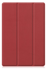 BASEY. Hoesje Geschikt voor Samsung Galaxy Tab A8 Hoes Case Tablet Hoesje Tri-fold Met Screenprotector - Hoes Geschikt voor Samsung Tab A8 Hoesje Hard Cover Bookcase Hoes - Donkerrood
