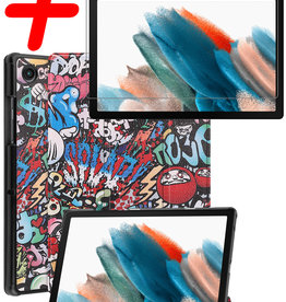 BASEY. BASEY. Samsung Galaxy Tab A8 2022 Hoes Met Screenprotector - Graffity