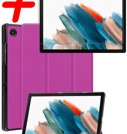BASEY. BASEY. Samsung Galaxy Tab A8 2022 Hoes Met Screenprotector - Paars