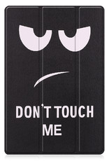 BASEY. Hoesje Geschikt voor Samsung Galaxy Tab A8 Hoes Case Tablet Hoesje Tri-fold Met Screenprotector - Hoes Geschikt voor Samsung Tab A8 Hoesje Hard Cover Bookcase Hoes - Don't Touch Me