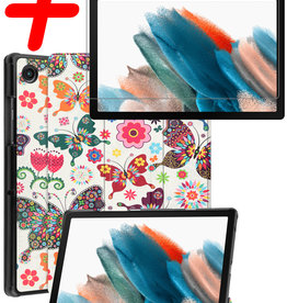 BASEY. BASEY. Samsung Galaxy Tab A8 2022 Hoes Met Screenprotector - Vlinders