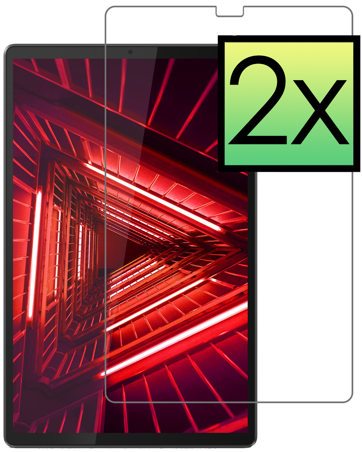 NoXx Screenprotector Geschikt voor Lenovo Tab M10 FHD Plus 2nd Gen Screenprotector Bescherm Glas Screen Protector - 2x