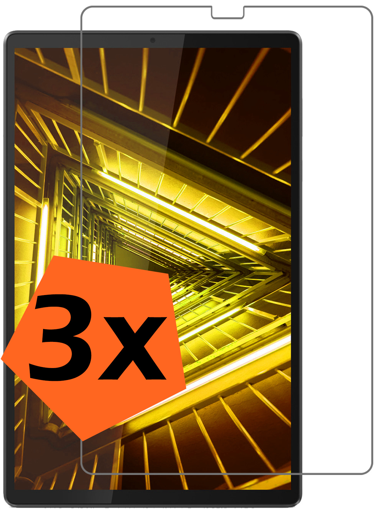 Nomfy Screenprotector Geschikt voor Lenovo Tab M10 FHD Plus 2nd Gen Screenprotector Bescherm Glas - Screen Protector Geschikt voor Lenovo Tab M10 FHD Plus (2e Gen) Screenprotector Tempered Glass - 3 PACK
