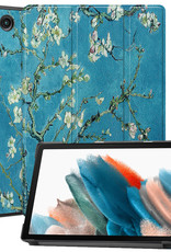 BASEY. Hoesje Geschikt voor Samsung Galaxy Tab A8 Hoes Case Tablet Hoesje Tri-fold - Hoes Geschikt voor Samsung Tab A8 Hoesje Hard Cover Bookcase Hoes - Bloesem