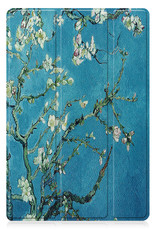 BASEY. Hoesje Geschikt voor Samsung Galaxy Tab A8 Hoes Case Tablet Hoesje Tri-fold - Hoes Geschikt voor Samsung Tab A8 Hoesje Hard Cover Bookcase Hoes - Bloesem