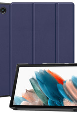 BASEY. Hoesje Geschikt voor Samsung Galaxy Tab A8 Hoes Case Tablet Hoesje Tri-fold - Hoes Geschikt voor Samsung Tab A8 Hoesje Hard Cover Bookcase Hoes - Donkerblauw
