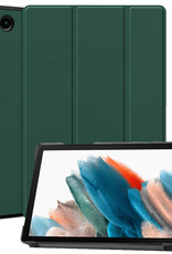 BASEY. Hoesje Geschikt voor Samsung Galaxy Tab A8 Hoes Case Tablet Hoesje Tri-fold - Hoes Geschikt voor Samsung Tab A8 Hoesje Hard Cover Bookcase Hoes - Donkergroen