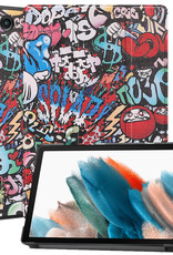 BASEY. Hoesje Geschikt voor Samsung Galaxy Tab A8 Hoes Case Tablet Hoesje Tri-fold - Hoes Geschikt voor Samsung Tab A8 Hoesje Hard Cover Bookcase Hoes - Graffity