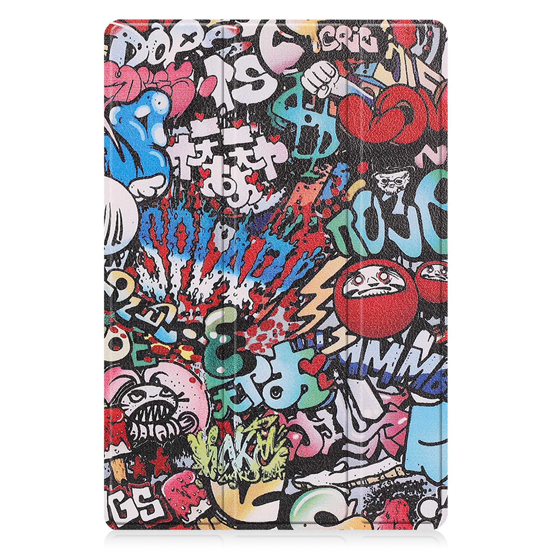BASEY. Hoesje Geschikt voor Samsung Galaxy Tab A8 Hoes Case Tablet Hoesje Tri-fold - Hoes Geschikt voor Samsung Tab A8 Hoesje Hard Cover Bookcase Hoes - Graffity