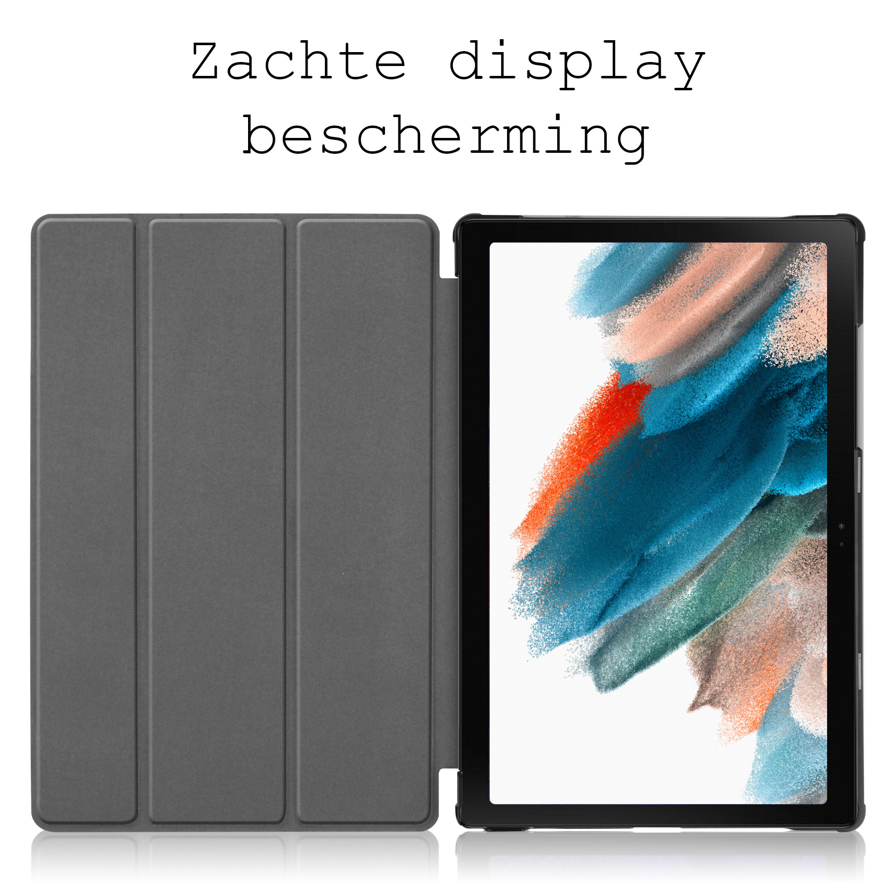 BASEY. Hoesje Geschikt voor Samsung Galaxy Tab A8 Hoes Case Tablet Hoesje Tri-fold - Hoes Geschikt voor Samsung Tab A8 Hoesje Hard Cover Bookcase Hoes - Kat