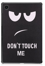 BASEY. Hoesje Geschikt voor Samsung Galaxy Tab A8 Hoes Case Tablet Hoesje Tri-fold - Hoes Geschikt voor Samsung Tab A8 Hoesje Hard Cover Bookcase Hoes - Don't Touch Me