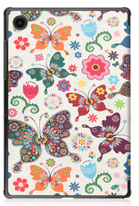 BASEY. Hoesje Geschikt voor Samsung Galaxy Tab A8 Hoes Case Tablet Hoesje Tri-fold - Hoes Geschikt voor Samsung Tab A8 Hoesje Hard Cover Bookcase Hoes - Vlinders