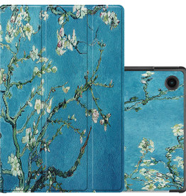 NoXx NoXx Samsung Galaxy Tab A8 2022 Hoes - Witte Bloesem