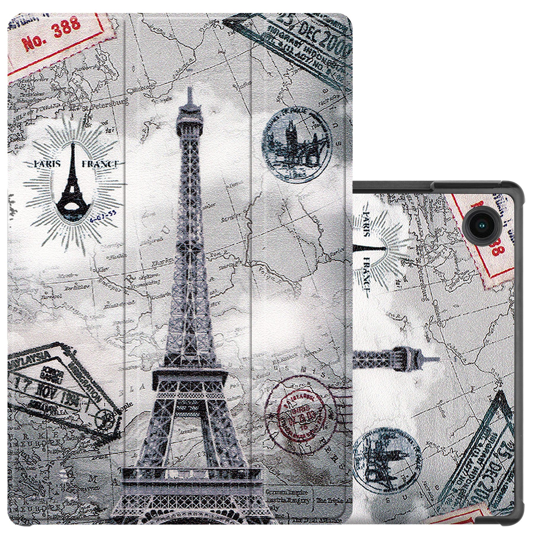 NoXx Hoesje Geschikt voor Samsung Galaxy Tab A8 Hoesje Case Hard Cover Hoes Book Case - Eiffeltoren