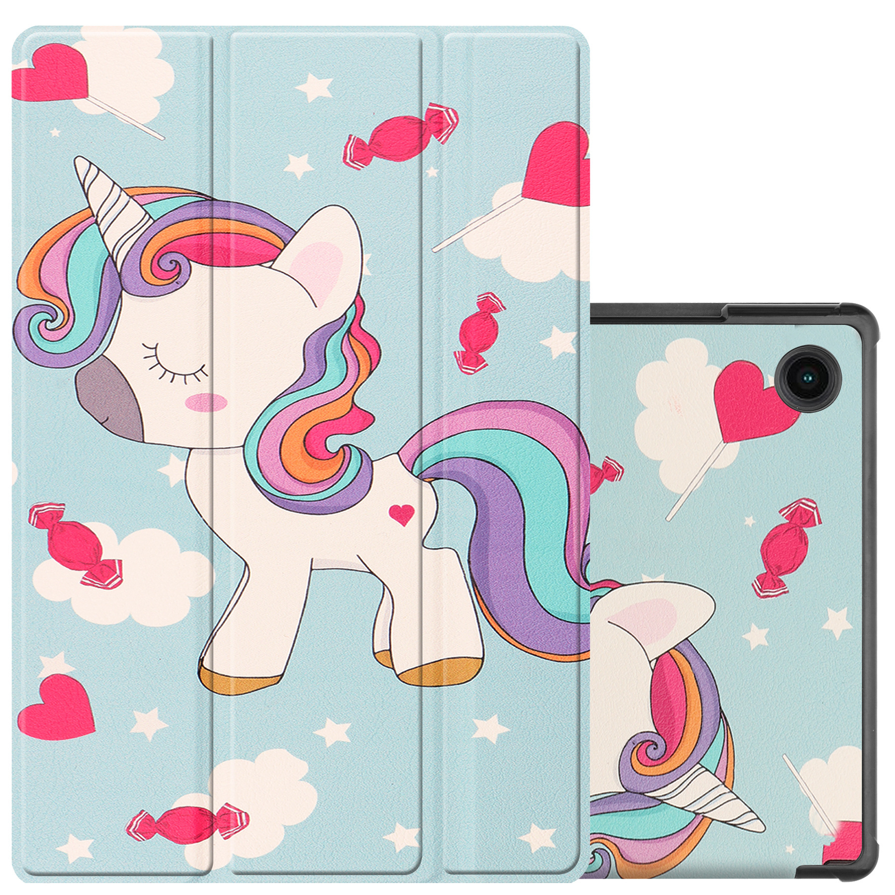 NoXx Hoesje Geschikt voor Samsung Galaxy Tab A8 Hoesje Case Hard Cover Hoes Book Case - Eenhoorn