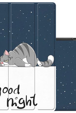 NoXx Hoesje Geschikt voor Samsung Galaxy Tab A8 Hoesje Case Hard Cover Hoes Book Case - Kat