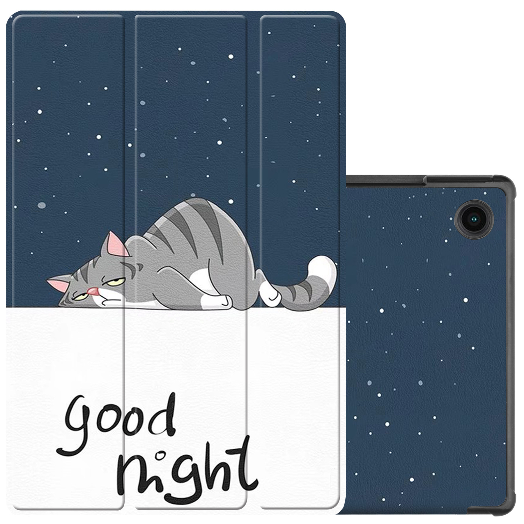 NoXx Hoesje Geschikt voor Samsung Galaxy Tab A8 Hoesje Case Hard Cover Hoes Book Case - Kat