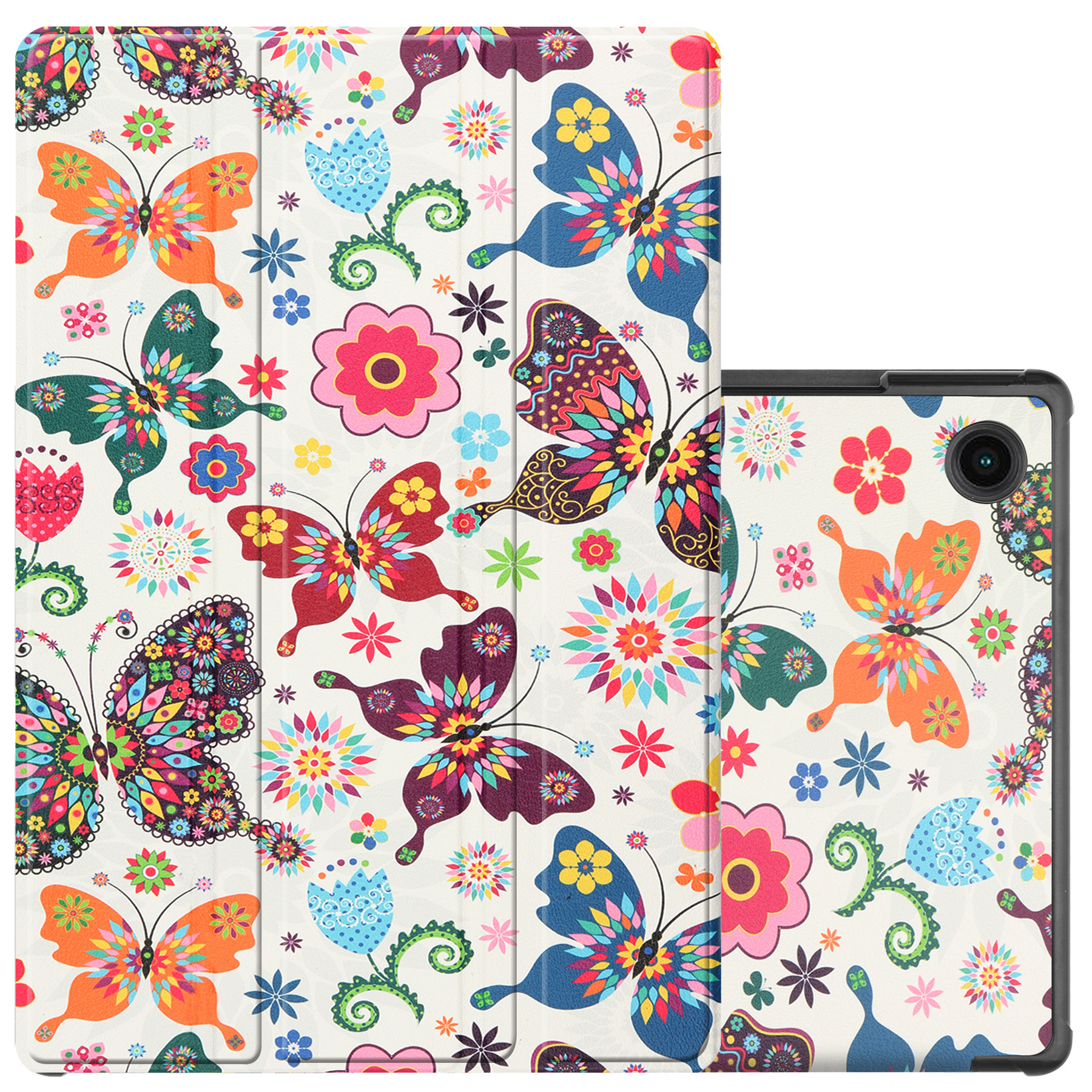 NoXx Hoesje Geschikt voor Samsung Galaxy Tab A8 Hoesje Case Hard Cover Hoes Book Case - Vlinders