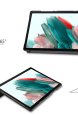 Nomfy Hoes Geschikt voor Samsung Galaxy Tab A8 Hoes Tri-fold Tablet Hoesje Case - Hoesje Geschikt voor Samsung Tab A8 Hoesje Hardcover Bookcase - Donkerrood