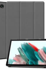 Nomfy Hoes Geschikt voor Samsung Galaxy Tab A8 Hoes Tri-fold Tablet Hoesje Case - Hoesje Geschikt voor Samsung Tab A8 Hoesje Hardcover Bookcase - Grijs
