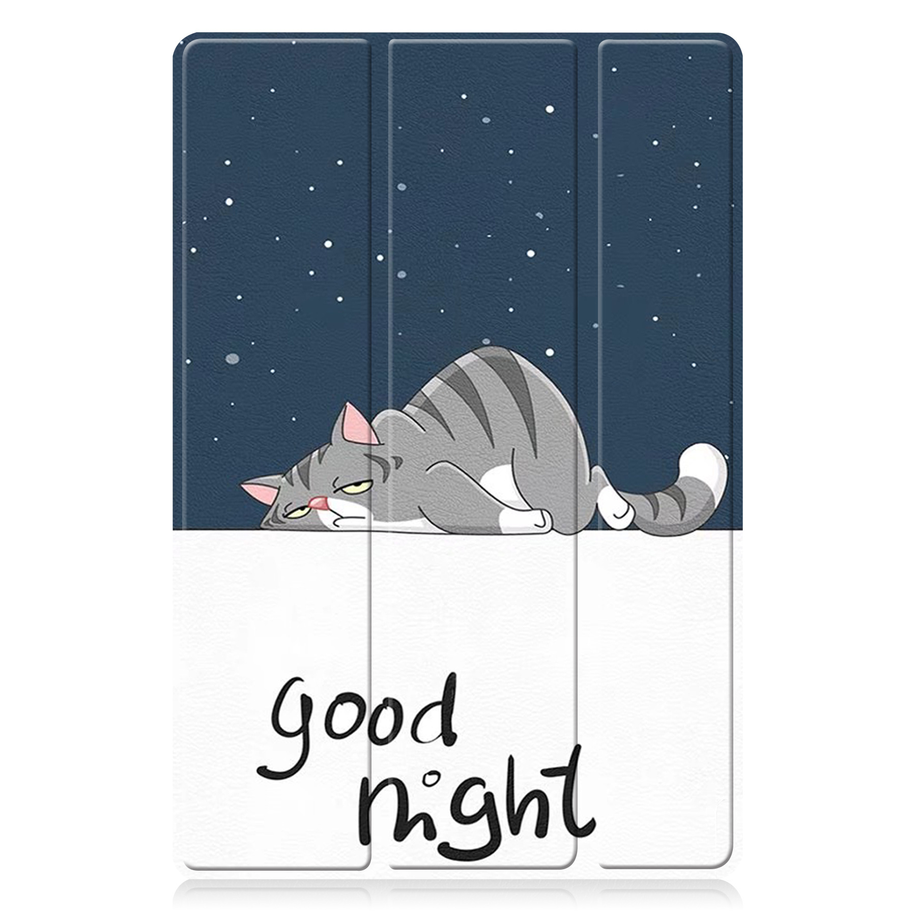 Nomfy Hoes Geschikt voor Samsung Galaxy Tab A8 Hoes Tri-fold Tablet Hoesje Case - Hoesje Geschikt voor Samsung Tab A8 Hoesje Hardcover Bookcase - Kat