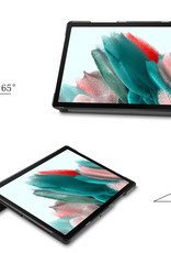 Nomfy Hoes Geschikt voor Samsung Galaxy Tab A8 Hoes Tri-fold Tablet Hoesje Case - Hoesje Geschikt voor Samsung Tab A8 Hoesje Hardcover Bookcase - Rood