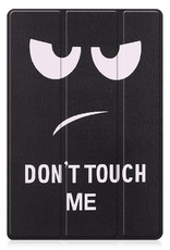 Nomfy Hoes Geschikt voor Samsung Galaxy Tab A8 Hoes Tri-fold Tablet Hoesje Case - Hoesje Geschikt voor Samsung Tab A8 Hoesje Hardcover Bookcase - Don't Touch Me