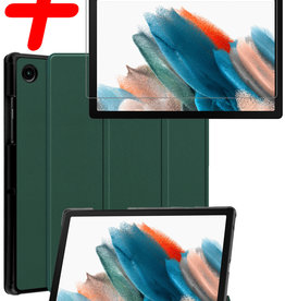 BASEY. BASEY. Samsung Galaxy Tab A8 2022 Hoes Met Screenprotector - Donkergroen