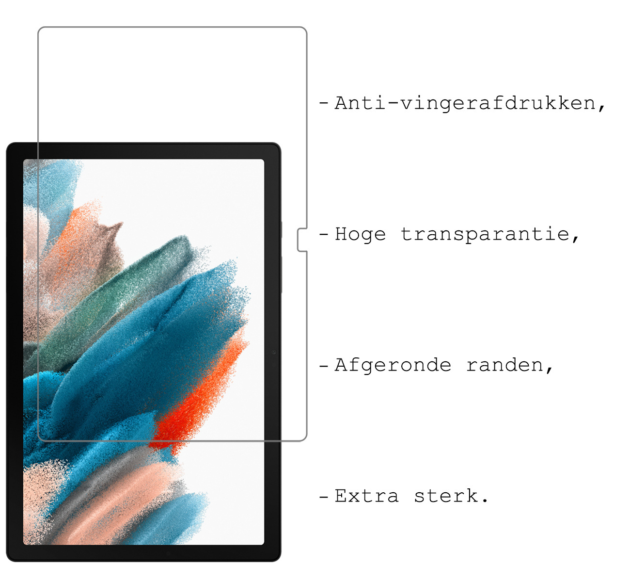 BASEY. Hoesje Geschikt voor Samsung Galaxy Tab A8 Hoes Case Tablet Hoesje Tri-fold Met Screenprotector - Hoes Geschikt voor Samsung Tab A8 Hoesje Hard Cover Bookcase Hoes - Galaxy