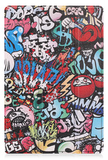 BASEY. Hoesje Geschikt voor Samsung Galaxy Tab A8 Hoes Case Tablet Hoesje Tri-fold Met Screenprotector - Hoes Geschikt voor Samsung Tab A8 Hoesje Hard Cover Bookcase Hoes - Graffity