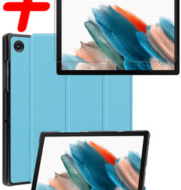 BASEY. BASEY. Samsung Galaxy Tab A8 2022 Hoes Met Screenprotector - Lichtblauw