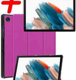 BASEY. BASEY. Samsung Galaxy Tab A8 2022 Hoes Met Screenprotector - Paars