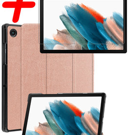 BASEY. BASEY. Samsung Galaxy Tab A8 2022 Hoes Met Screenprotector - Rose Goud