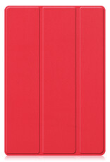 BASEY. Hoesje Geschikt voor Samsung Galaxy Tab A8 Hoes Case Tablet Hoesje Tri-fold Met Screenprotector - Hoes Geschikt voor Samsung Tab A8 Hoesje Hard Cover Bookcase Hoes - Rood
