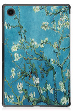 NoXx Hoesje Geschikt voor Samsung Galaxy Tab A8 Hoesje Case Hard Cover Hoes Book Case Met Screenprotector - Bloesem