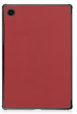 NoXx Hoesje Geschikt voor Samsung Galaxy Tab A8 Hoesje Case Hard Cover Hoes Book Case Met Screenprotector - Donkerrood