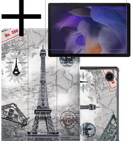 NoXx NoXx Samsung Galaxy Tab A8 2022 Hoes Met Screenprotector - Eiffeltoren