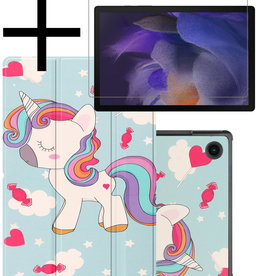 NoXx NoXx Samsung Galaxy Tab A8 2022 Hoes Met Screenprotector - Eenhoorn