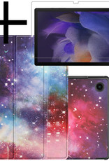 NoXx Hoesje Geschikt voor Samsung Galaxy Tab A8 Hoesje Case Hard Cover Hoes Book Case Met Screenprotector - Galaxy