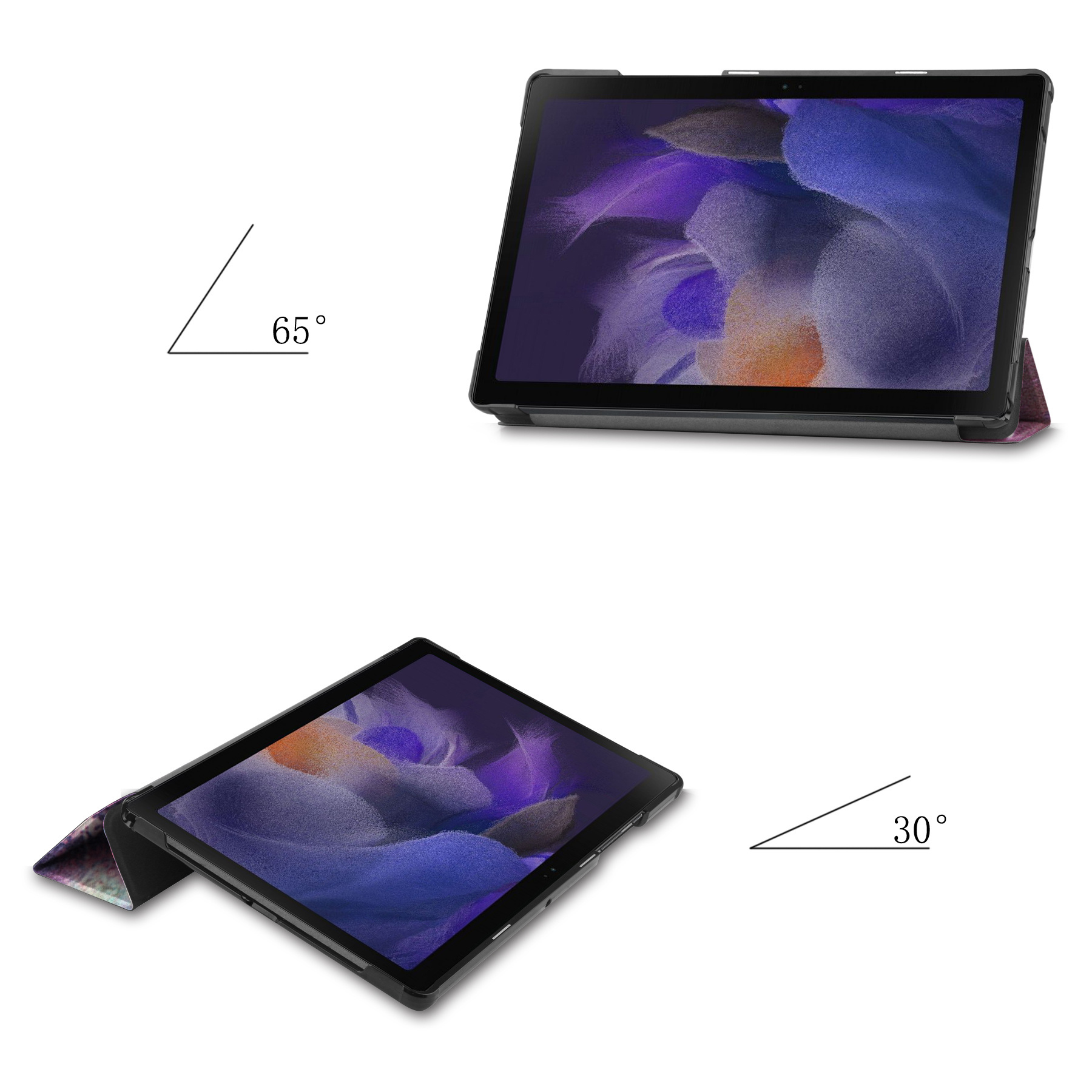 NoXx Hoesje Geschikt voor Samsung Galaxy Tab A8 Hoesje Case Hard Cover Hoes Book Case Met Screenprotector - Galaxy