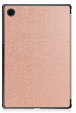 NoXx Hoesje Geschikt voor Samsung Galaxy Tab A8 Hoesje Case Hard Cover Hoes Book Case Met Screenprotector - Rosé goud