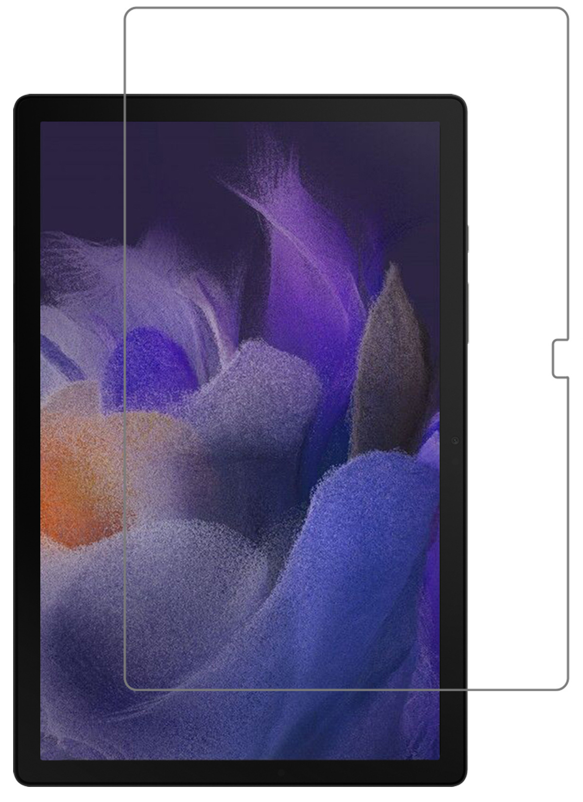 NoXx Hoesje Geschikt voor Samsung Galaxy Tab A8 Hoesje Case Hard Cover Hoes Book Case Met Screenprotector - Don't Touch Me